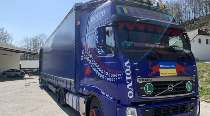 Lebensmittelspenden im Lager Grünburg abgeben